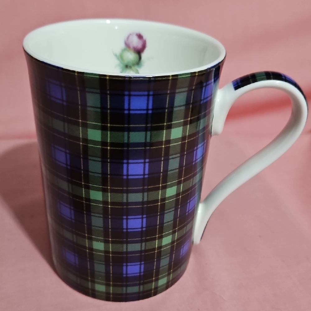 McINTOSH Tartan & Thistle Green Fine Bone China Classico Mug (12.5 oz)